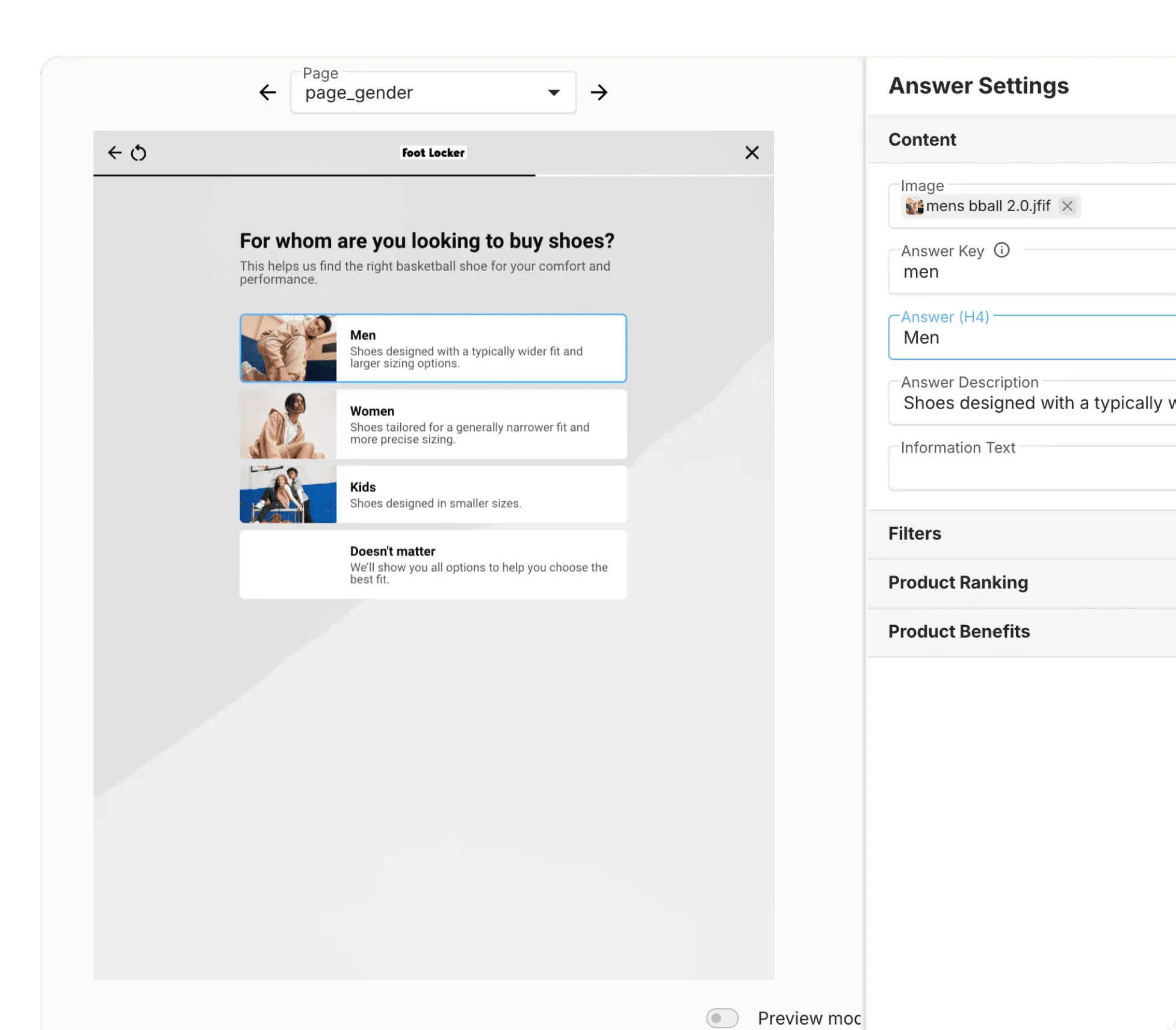 Product finder
