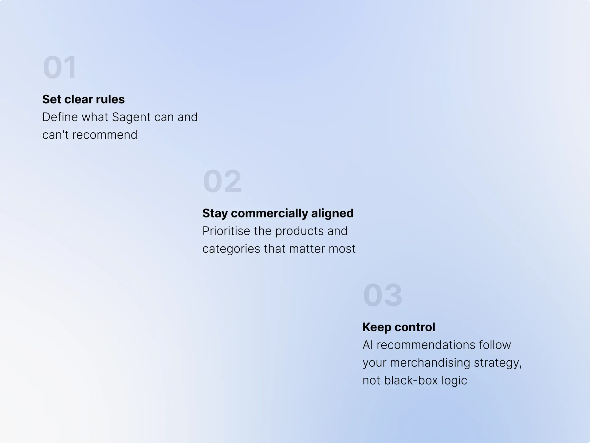 Business rules configuration screen in the Sagent admin panel