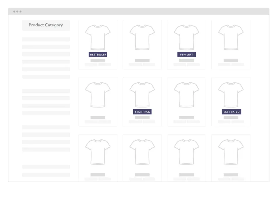 ecommerce product badging