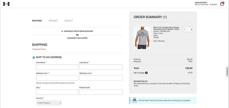 ecommerce product badging notifications at checkout