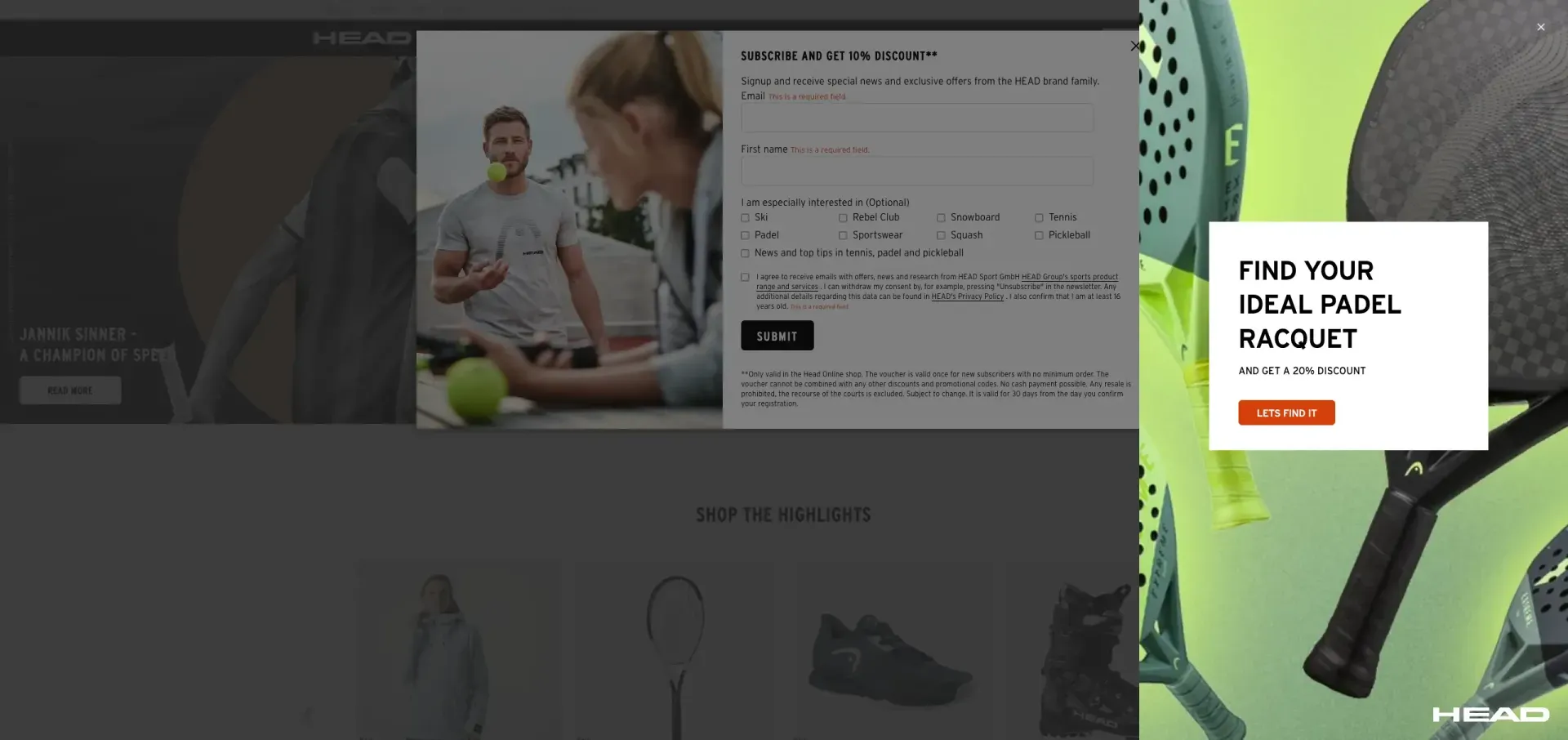 head-padel-finder