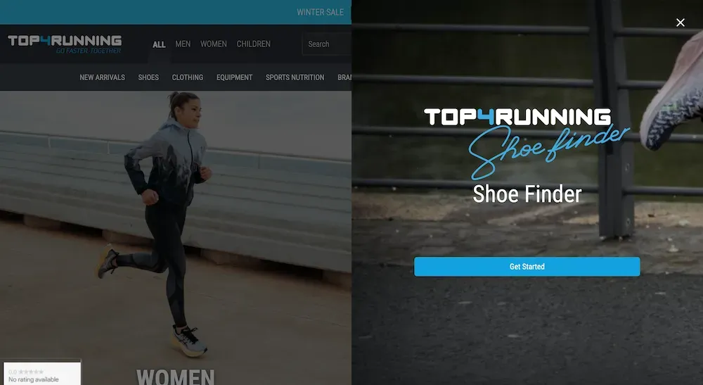 Top4Sport Success: +27% AOV with Product Finder product finder screenshot